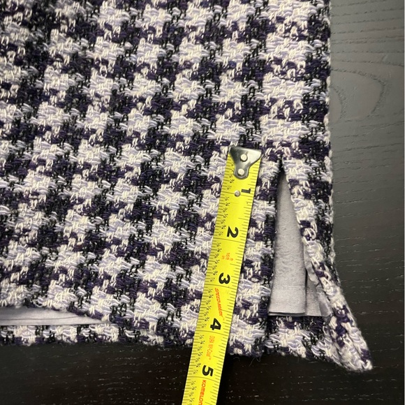 Amanda Smith Purple Houndstooth Wool Skirt - 8P - Picture 6 of 7